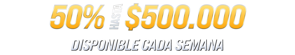 Recarga semanal de Deportes 50% hasta $500.000